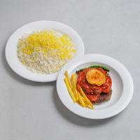 چلو کباب تابه ای