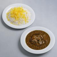 چلو خورشت قورمه سبزی ویژه