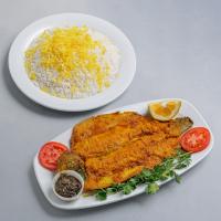 چلو ماهی قزل آلا سرخ کرده