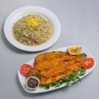 شوید لوبیا با ماهی قزل الا