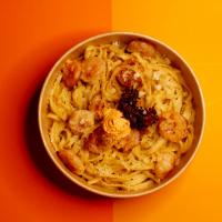 لینگویینی شریمپ کرم چیز