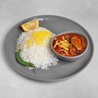 چلو خورشت قیمه سیب زمینی میکس