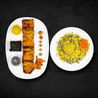 سبزی پلو با ماهی هیزمی