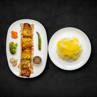 چلو ماهی قزل آلا هیزمی (کبابی)