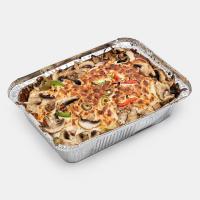 سیب زمینی ورقه ای سوخاری با قارچ و پنیر