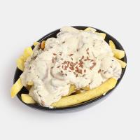 سیب زمینی سرخ کرده با سس قارچ