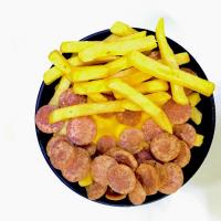 سیب زمینی با هات داگ