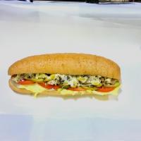 ساندویچ هات داگ با قارچ و پنیر پیتزا