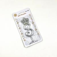 شمع عددی نقره ای ۳
