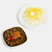 چلو خورشت قورمه سبزی