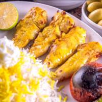 چلو فیله مرغ کبابی