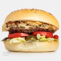 ساندویچ برگر قارچ و پنیر