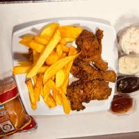 ران مرغ سوخاری سه تکه