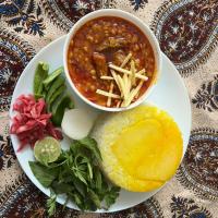 چلو خورشت قیمه سیب زمینی با برنج خارجی