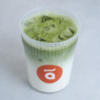 آیس ماچا با شیر گیاهی