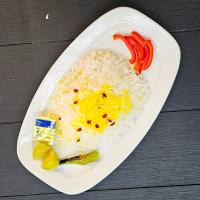 چلو ساده زعفرانی