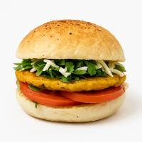 همبرگر مرغ ذغالی