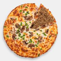 پیتزا قارچ و گوشت آمریکایی