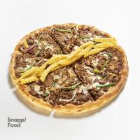 پیتزا گوشت و قارچ 30 سانتی متری