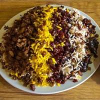عدس پلو با گوشت