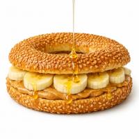 سیمیت کره بادام زمینی و موز و عسل