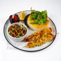 چلو جوجه کباب چوبی زعفرانی