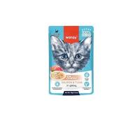 پوچ خورشتی بچه گربه ونپی طعم سالمون و تن در سس وزن ۷۰ گرم