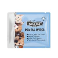 پد مرطوب حیوانات خانگی گلدپد مدل ساشه ای دندان بسته ۱۰۰ عددی