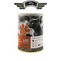 کنسرو گربه یو اس پت با طعم گوشت مرغ و کدوحلوایی و کت نیپ 430 گرم