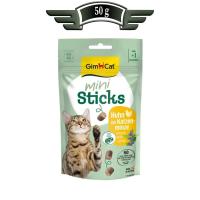 تشویقی گربه جیم کت مدل mini sticks طعم مرغ و کت نیپ 50 گرم