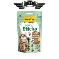 تشویقی گربه جیم کت مدل mini sticks طعم بوقلمون و پنیر 50 گرم