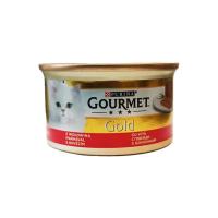 کنسرو گربه برند گورمت گلد gourmet طعم گوشت 85 گرم