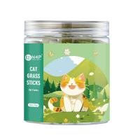 تشویقی گربه برند ان فور پی مدل freeze dried Catgrass وزن 40 گرم