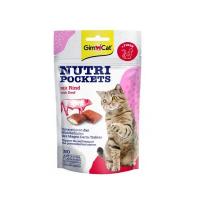 تشویقی گربه جیم کت مدل nutri pockets با طعم گوشت گاو