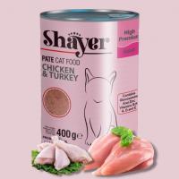 کنسرو گربه شایر پته مرغ و بوقلمون ۴۰۰گرمی