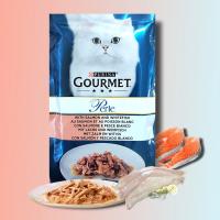 پوچ گربه گورمت ترک طعم ماهی سالمون و ماهی سفید