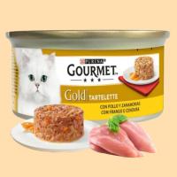 کنسرو گربه گورمت کیکی تارت مرغ و هویج