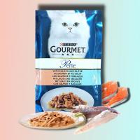 پوچ گربه گورمت ترک طعم ماهی سالمون و ماهی اقیانوسی