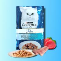 پوچ گربه گورمت ترک طعم ماهی اقیانوسی و ماهی تن