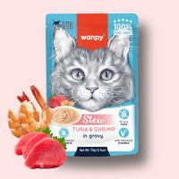 پوچ گربه ونپی طعم ماهی تن و میگو (خورشتی)
