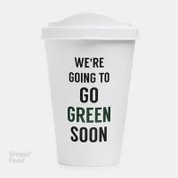 لیوان طرح احساس سبز لمیز