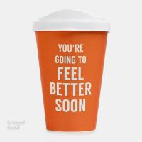 لیوان طرح احساس نارنجی لمیز