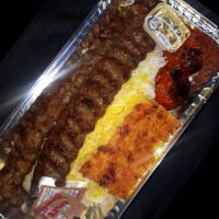 چلو کباب لقمه (دو سیخ)