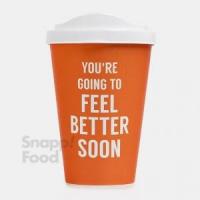 لیوان طرح احساس نارنجی لمیز