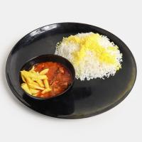 چلو خورشت قیمه سیب زمینی