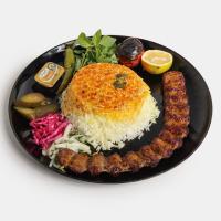 چلو کباب لقمه زعفرانی