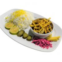 چلو خورشت قیمه سیب زمینی