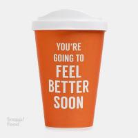 لیوان طرح احساس نارنجی لمیز