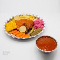 خوراک ران مرغ سس پز