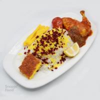 زرشک پلو با سینه مرغ سس پز